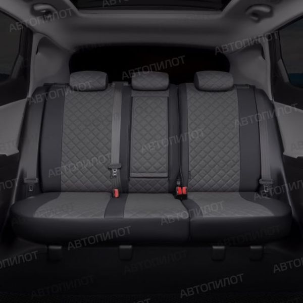 Чехлы Автопилот Экокожа Ромб на Kia Spectra 2004-2011 г.в.