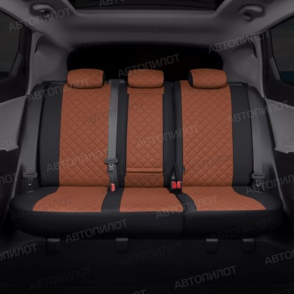 Чехлы Автопилот Экокожа Ромб на Kia Spectra 2004-2011 г.в.