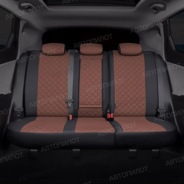 Чехлы Автопилот Экокожа Ромб на Kia Spectra 2004-2011 г.в.