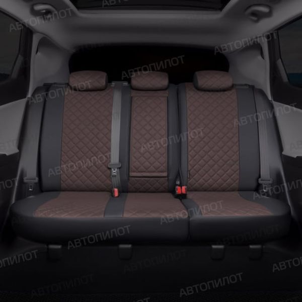 Чехлы Автопилот Экокожа Ромб на Kia Spectra 2004-2011 г.в.