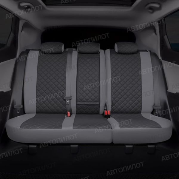 Чехлы Автопилот Экокожа Ромб на Kia Spectra 2004-2011 г.в.