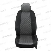 Чехлы Автопилот Алькантара Ромб на Fiat Scudo (8 мест) 2007-2016 г.в.