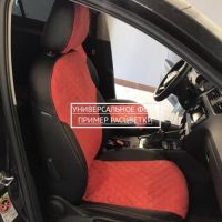 Чехлы Автопилот Алькантара Ромб на Fiat Scudo (8 мест) 2007-2016 г.в.